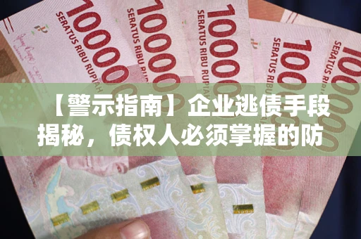 济南【警示指南】企业逃债手段揭秘，债权人必须掌握的防坑宝典